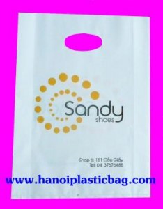 Die cut handle bag print many colors