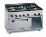 Range, gas, 6 burners,1200,900 Maxima