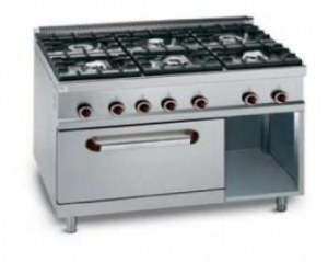 Range, gas, 6 burners,1200,900 Maxima