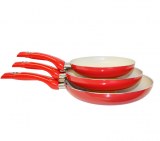 Cookware set 3-piece ceramic coated