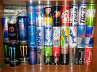 Energy drink Red Bull Monster Rockstar NOS Amp Full Throttle