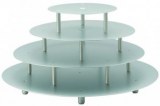 Aluminium pillar cake stand - low