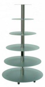 Aluminium multiple cake stand - round