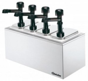 Pump sauce dispenser, 4 dispensers/pumps