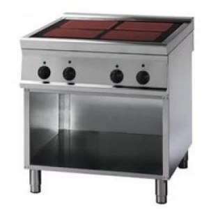 Cooker glass-ceramic with 4 heating zones 14kW