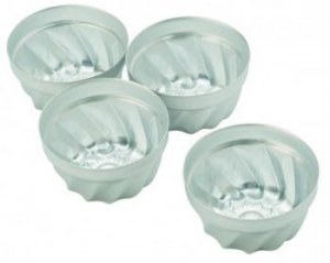 Aluminium conical shaped pudding mould (4 pcs)