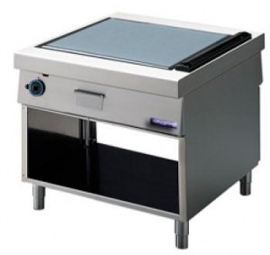Gas griddle smooth chrome steel