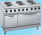Electric stove, 6 hot-plates,1200,Kraft 700