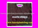 Die cut plastic bag with knap