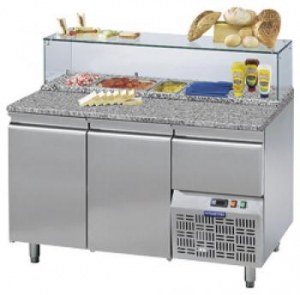 REFRIGERATED TABLE FOR PIZZA PREPARATION 3 DOORS