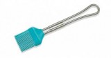 Silicone brush with stainless steel hande - 22cm length
