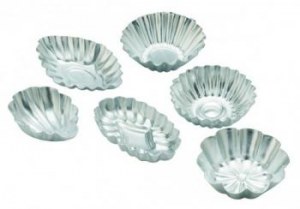 Kit of 6 pcs aluminium pastry moulds