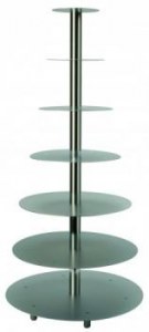 Aluminium multiple cake stand - round