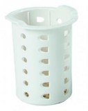 White polypropylene cylinder for cutlery