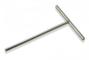 Round, stainless steep crepe rake - 18 x 18 cm