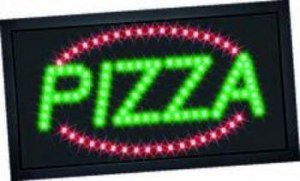 LED illuminated display "Pizza"