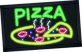 LED illuminated display pizza symbol