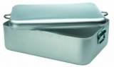 Roasting pan with cover in aluminium