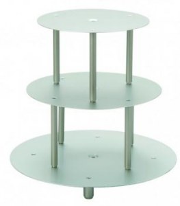 Aluminium pillar cake stand - high