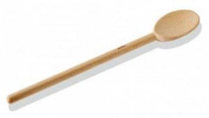 Set of 5 professional beech wood spoons - 35 cm