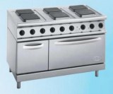 Electric stove, 6 squared hot-plates