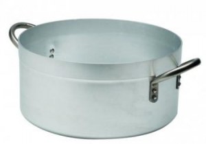 Two handled medium cookpot in aluminium