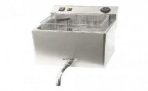 Fryer, electric with outlet