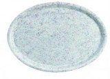 Oval reinforced tray in polyester