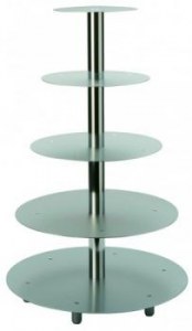 Aluminium multiple cake stand - round