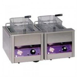 Fryer, electric, table top model, 1x3,4 kW 2x10lt