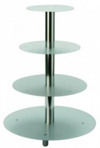 Aluminium multiple cake stand - round