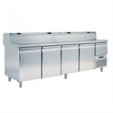 Preparation table, ventilated, 4 doors