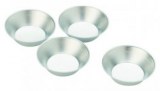 Aluminium low pastry mould - 4 pcs