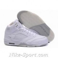 New Air Jordan 5 (V) Retro Embroidery White/Grey