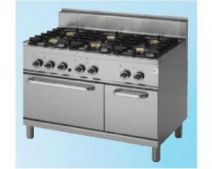 Gas stove with 6 burner,Serie Kraft 650