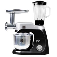 Herzberg HG-5029:3 in 1800W Stand Mixer With Planetary Beating Action Black