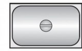 Lid in stainless steel with notch for handles
