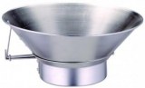 Conical colander with dip in aluminium