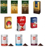 Jacobs Kronung 250g/500g, Dalmayr 500g, Lavazza 250g, illy 250g