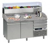 REFRIGERATED TABLE FOR PIZZA PREPARATION 2 DOORS