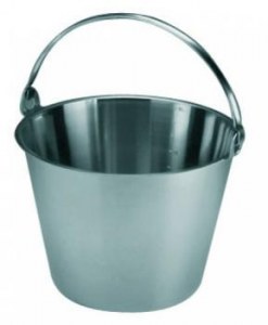 Graduated bucket - stainless steel