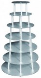 Aluminium pillar cake stand - high