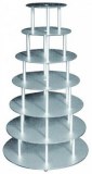 Aluminium pillar cake stand - high