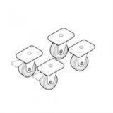 Wheels, 4 pcs., for support