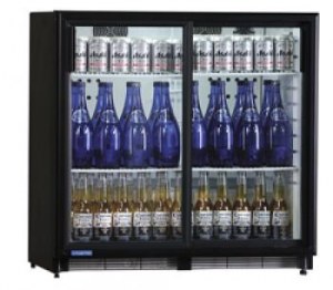 Bottle cooler 200 bottles ventilated-sliding doors