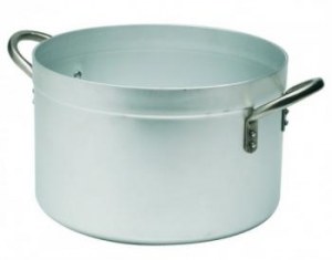 Two handled deep cookpot in aluminium