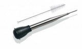 Juice pipette - stainless steel tube + bottle brush