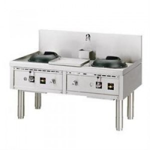 Wok range, gas, wall-mounted