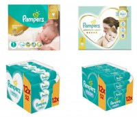 Pampers Premium Care (1,2,3,4,5), Pampers Sensitive & Fresh Clean Wipes