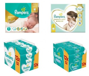 Pampers Premium Care (1,2,3,4,5), Pampers Sensitive & Fresh Clean Wipes